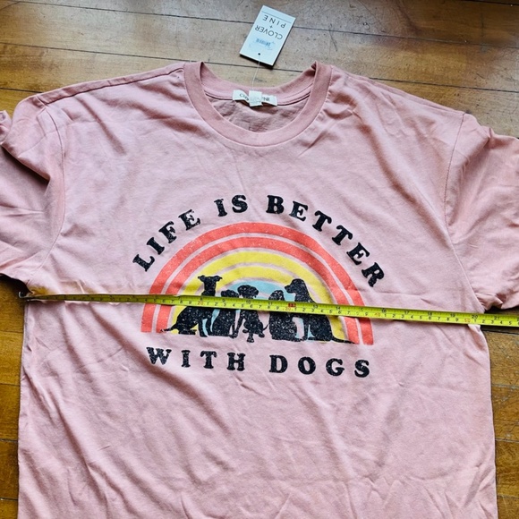 Life is Better with Dogs Cotton M T-Shirt NWT - Picture 4 of 5